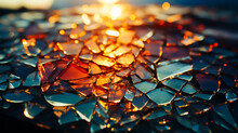 Broken Glass Sun Rays Style Romantic