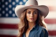 beautiful cowgirl in the united states of america