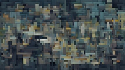 Wall Mural - design abstract digital pixel noise glitch background, error video tv damage.