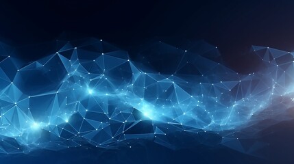 Abstract Blue Digital Complexity: Data Visualization and Science Background