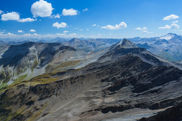 Sticker - The mountains, lakes, glaciers and landscapes of the upper Blenio Valley, near the village of Campo Blenio, Switzerland - August 2023.