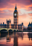 Fototapeta Big Ben - Travel poster - Big Ben landscape in London