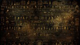 Fototapeta  - Ancient Egyptian hieroglyphs on ancient background created with Generative AI