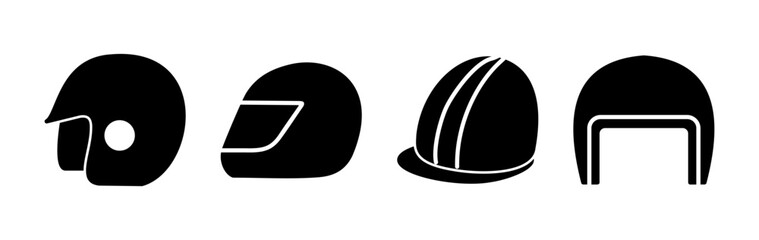 Sticker - Helmet icon vector. safety helmet icon