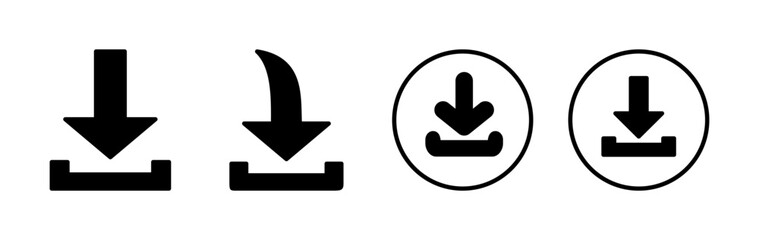 Download icon vector. Downloading vector icon