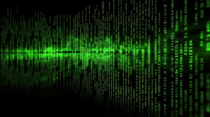 Wall Mural - 0 and 1 computer code background green color 