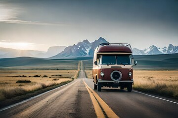 Poster - bus on the road