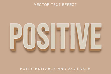Positive 3d text effect