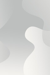Wall Mural - modern business card template with grey and white gradient waves and free space for text