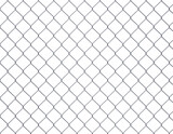 Fototapeta Panele - Silver chainlink fence with transparent background, PNG file