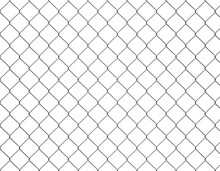 Silver Chainlink Fence With Transparent Background, PNG File