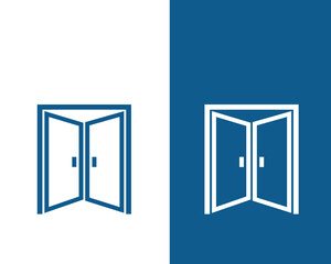 Wall Mural - Door icon vector flat style illustration