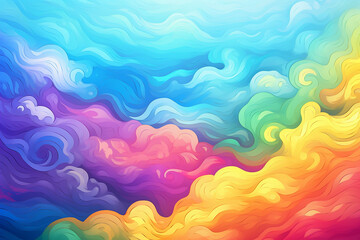 Wall Mural - bright rainbow pattern background image.