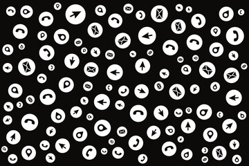 seamless pattern with circles info icons