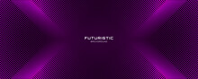 3D Purple Techno Abstract Background Overlap Layer On Dark Space With Glowing Lines Shape Decoration. Modern Graphic Design Element Future Style Concept For Banner, Flyer, Card, Or Brochure Cover