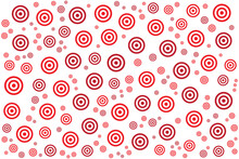 Seamless Pattern With Red Circles Target