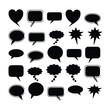 © SDN gallery - Set of different types empty speech clouds chat bubbles icon vector shapes for comics or web. Add text, easy to edit, any size.