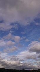 Wall Mural - time lapse of clouds at sunset, clouds in the sky timelapse