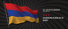 Armenia Independence Day Vector Banner, Greeting Card.