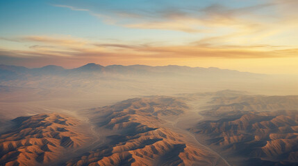 Sticker - Drone photo taken with DJI Mini 3 , near Death Valley California at sunrise 