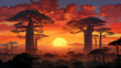 Illustration of a beautiful view of Madagascar