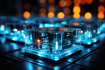 Cloud computing transfer big data on internet. futuristic digital technology .Generative AI