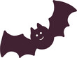 © mae - freehand drawing of halloween bat.
