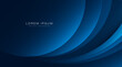 © MooJook - Dark blue abstract background. Modern shiny blue gradient curve shape graphic design. Dynamic shape composition. Suit for poster, banner, business, corporate, presentation, cover, website, flyer