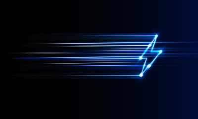 Abstract speed Lightning bolt out technology background Hitech communication concept innovation background,  vector design