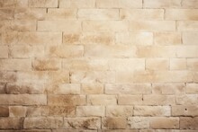 Cream And Beige Brown Brick Wall Concrete Or Stone Texture