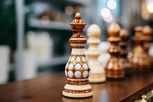 A Single Shiny Glass Chess Piece