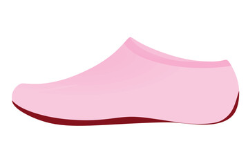 Sticker - Pink swim sock. vector illustration