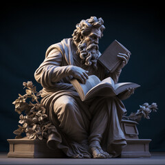 Poster - Statue of a philosopher.