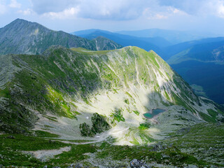 Wall Mural - Scenic summer landscape in Retezat Mountains, Romania, Europe	