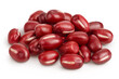 Red adzuki beans isolated on white background