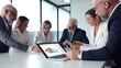 © WS Studio 1985 - Finance manager meeting discussing company growth project success financial statistics, professional investor working on start-up project for strategy plan., generative ai