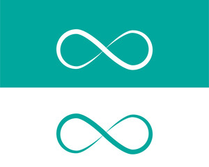infinity icon vector logo design template flat style