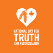 National Day for Truth and Reconciliation. 30th September. Orange Shirt Day logo design. Vector Illustration.