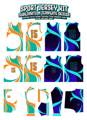 Wall Mural - Swirl Jersey Design Sportswear Pattern Template