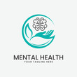 mental health logo vector illustration design