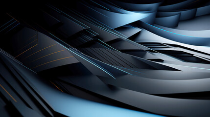 ai generated Illustration layered graphic pattern technology background