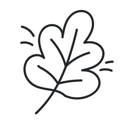 Sticker - leaf doodle icon