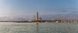 Panoramic of the Môle Saint Louis and its lighthouse and the marina, in Sète, Occitanie, France