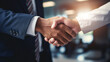 © Maneerat - Businessman and partner are shaking hands in office, Deal, Collaborative teamwork, job interview in meeting room office, negotiation. Generative Ai