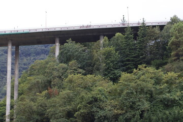 Canvas Print - Bridge in the outskirts of Bilbao