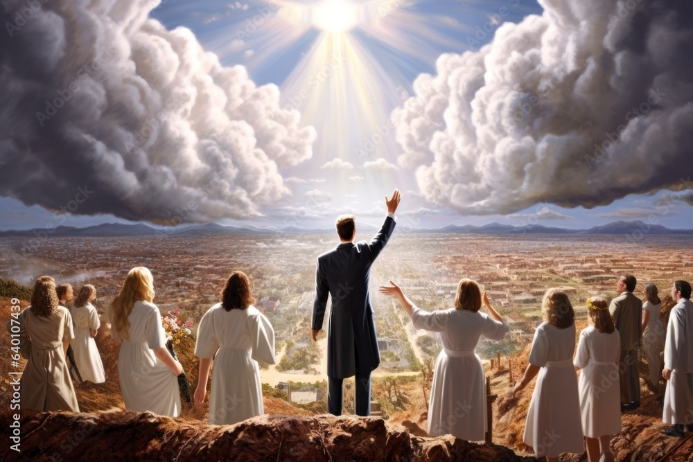 Stock-Illustration „Illustration of people of God awaiting the Return ...