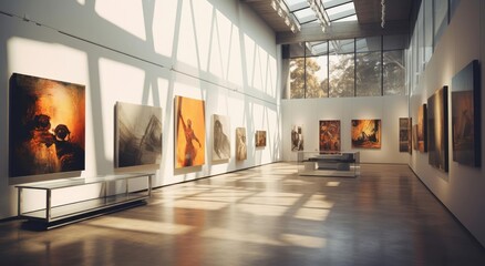 Wall Mural - The interior of the art gallery