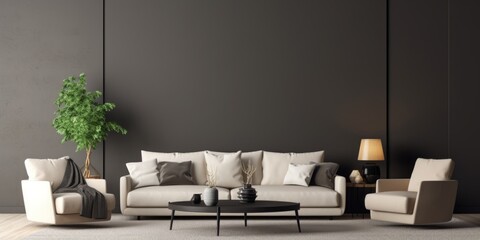 Wall Mural - modern living room interior