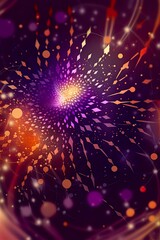 Wall Mural - Fireworks, celebration of cosmic vortex and lights in space, in an alien galaxy for beautiful, motion backgrounds. explosion of colors swirl around and moving fast.