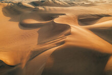 Aerial Sunset Photo Of Desert Textures In Huacachina, Ica, Peru, South America